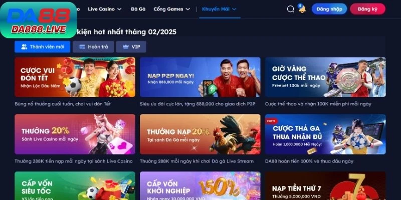 Website thể thao DA88 - Sân Chơi Cá Cược Uy Tín Hàng Đầu