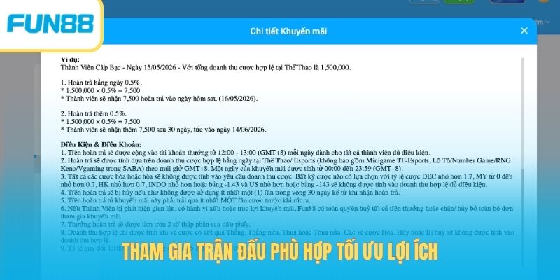 Hoàn Trả Thể Thao 1.3% - Cơ Hội Nhận Quà Khủng Trong Mùa WC